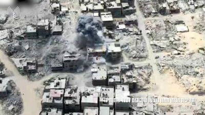 תיעוד מהאוויר: כך הושמד הבניין העזתי ממנו נורו פצמ"רים