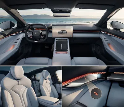 פנים רכב חשמלי של טסלה