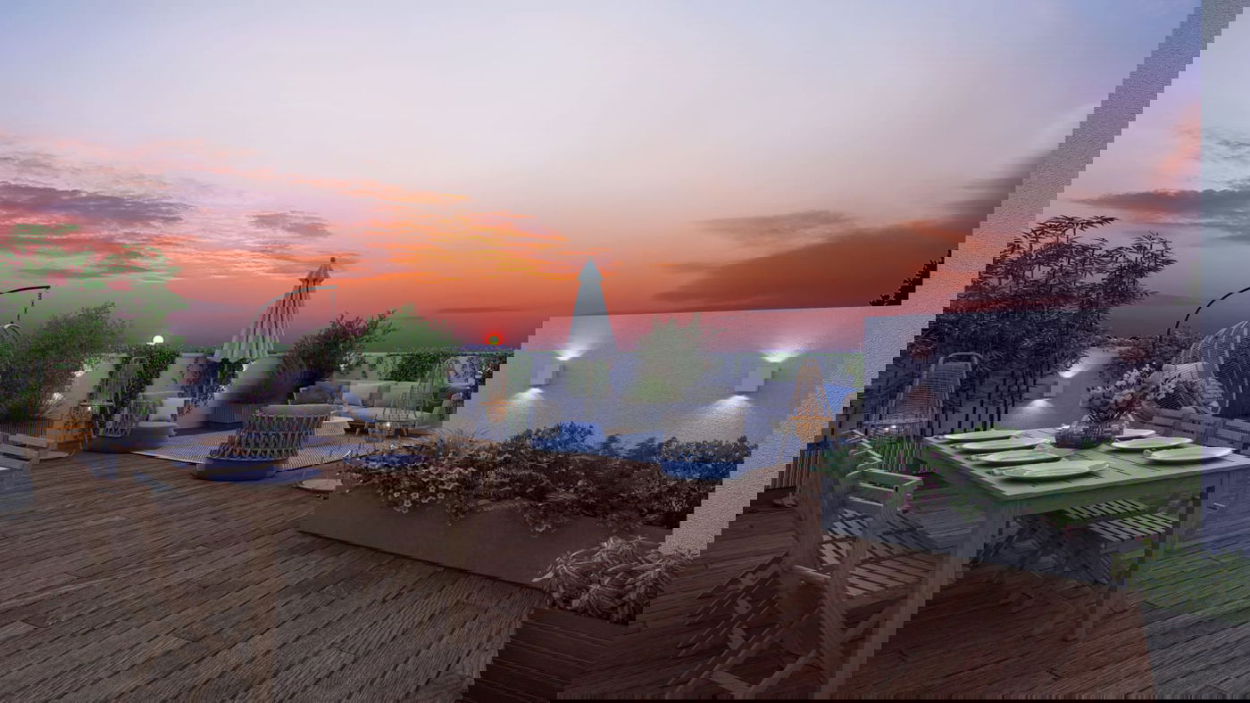 הגג של הפנטהאוס- הדמיה