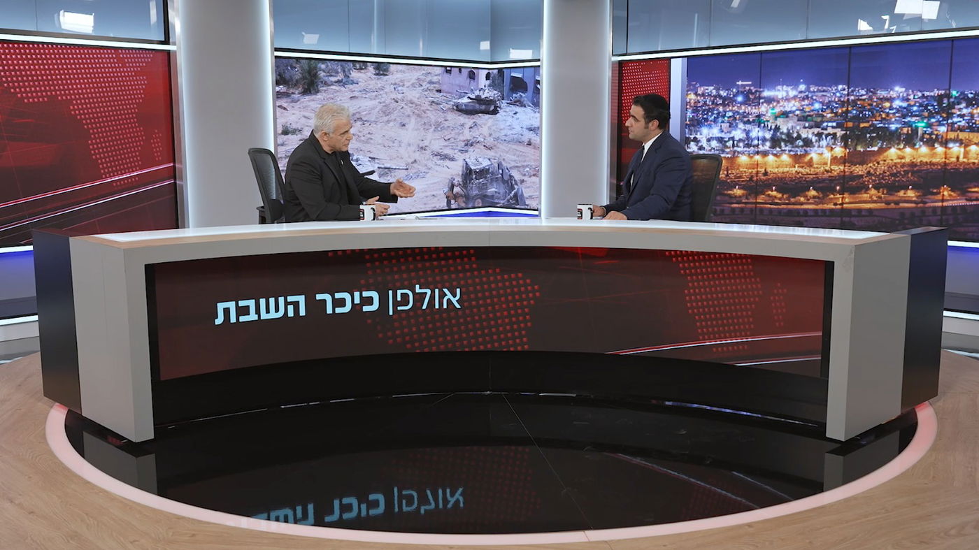 יאיר לפיד בריאיון לישי כהן באולפן 'כיכר'