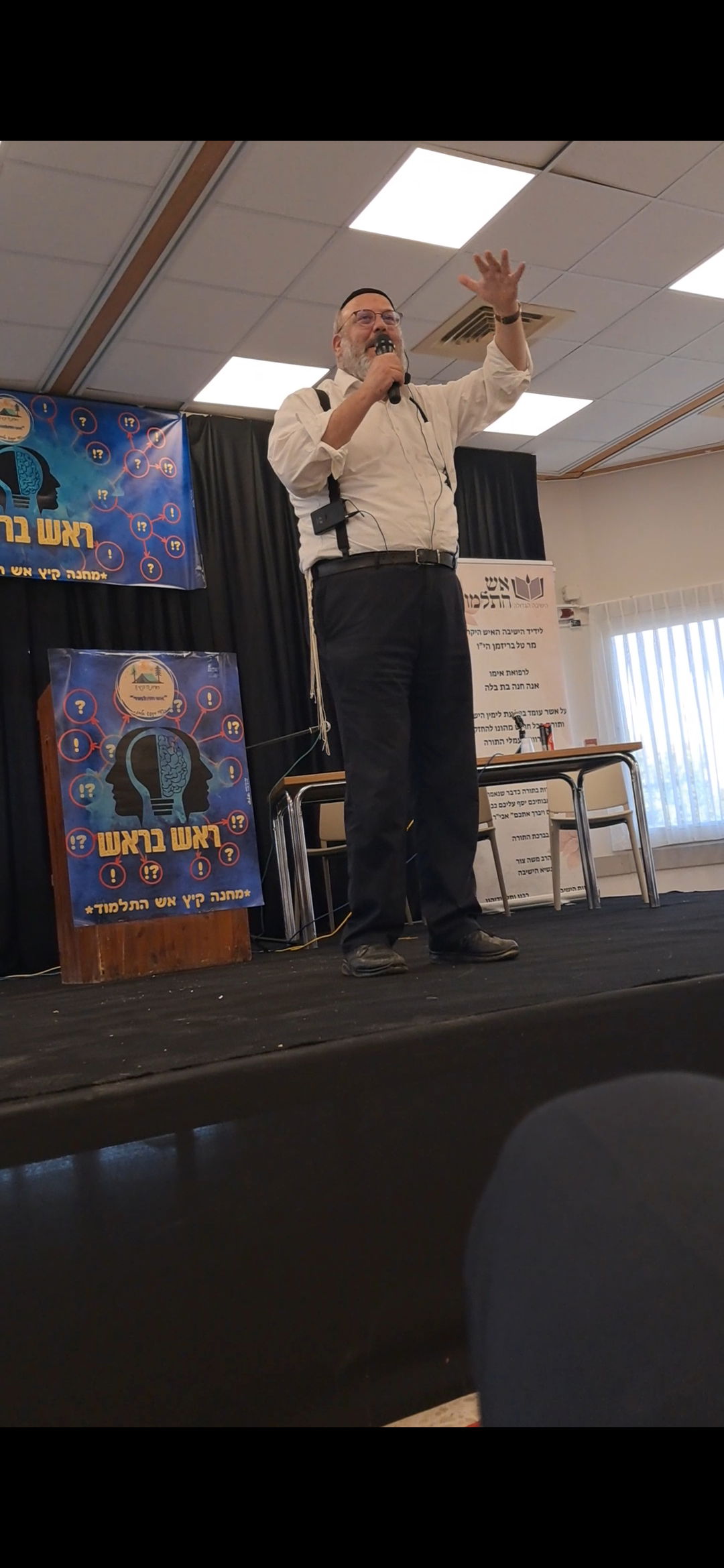 הקעמפ של ישיבת 'אש התלמוד' בכפר הנופש אלמוג למרגלות צפון ים המלח