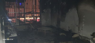 באמצע הלילה: שריפה פרצה בבניין המגורים, 8 דיירים חולצו בבהילות