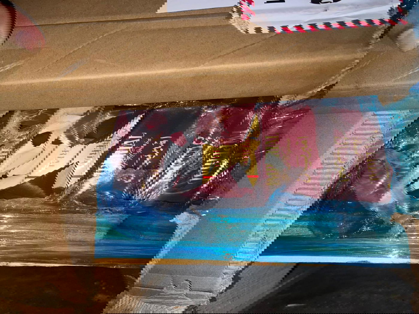 המשאיות והשלל שנתפס