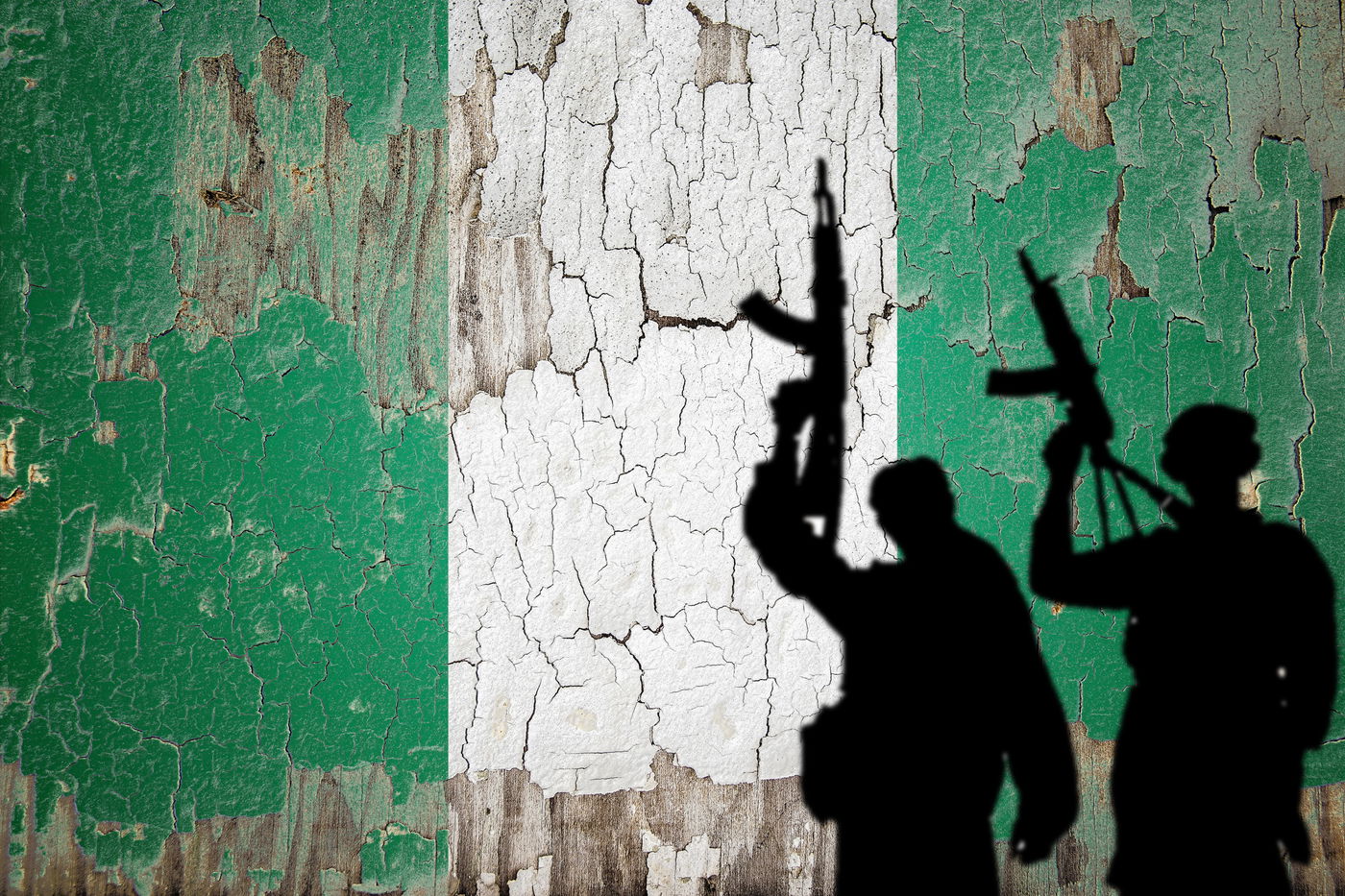 מחבלים על רקע דגל ניגריה, אילוסטרציה 