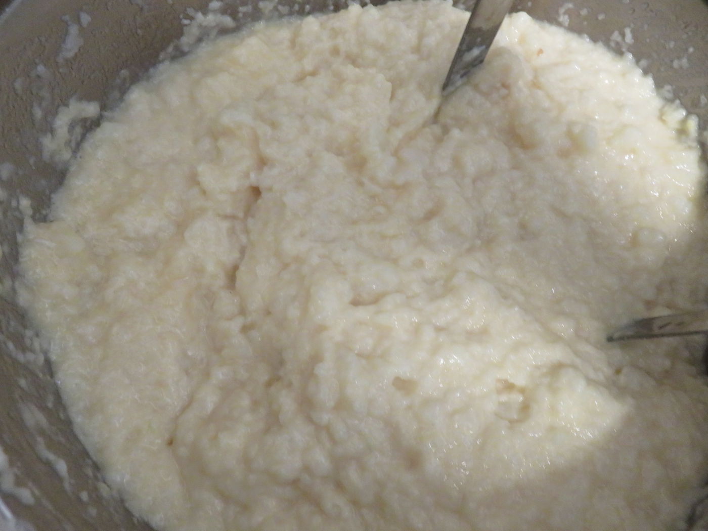 תערובת תפוחי האדמה לפני אפייה