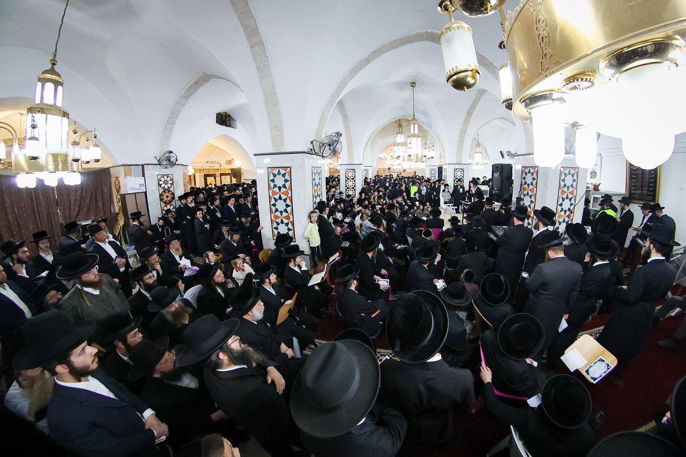 הרה"צ רבי אלימלך בידרמן בתפילה במערת המכפלה