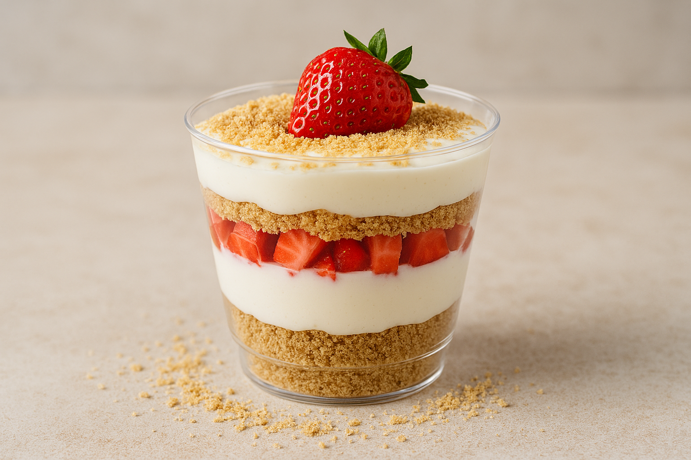 קינוח שכבות יוגורט - פירורים: פשוט להכנה, נראה כמו גורמה