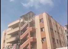 זירת הפגיעה היום בעזה