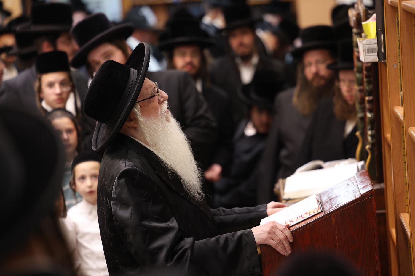 האדמו"ר מצאנז בקבלת קהל בעיה"ק צפת