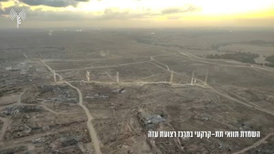 תיעוד מרהיב: צה"ל משמיד תוואי מנהרות ענק ברצועה - וחושף מתחמי שהייה למחבלים