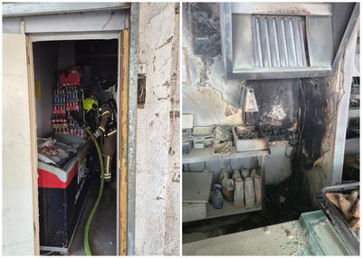 השריפה היום בחנות פלאפל