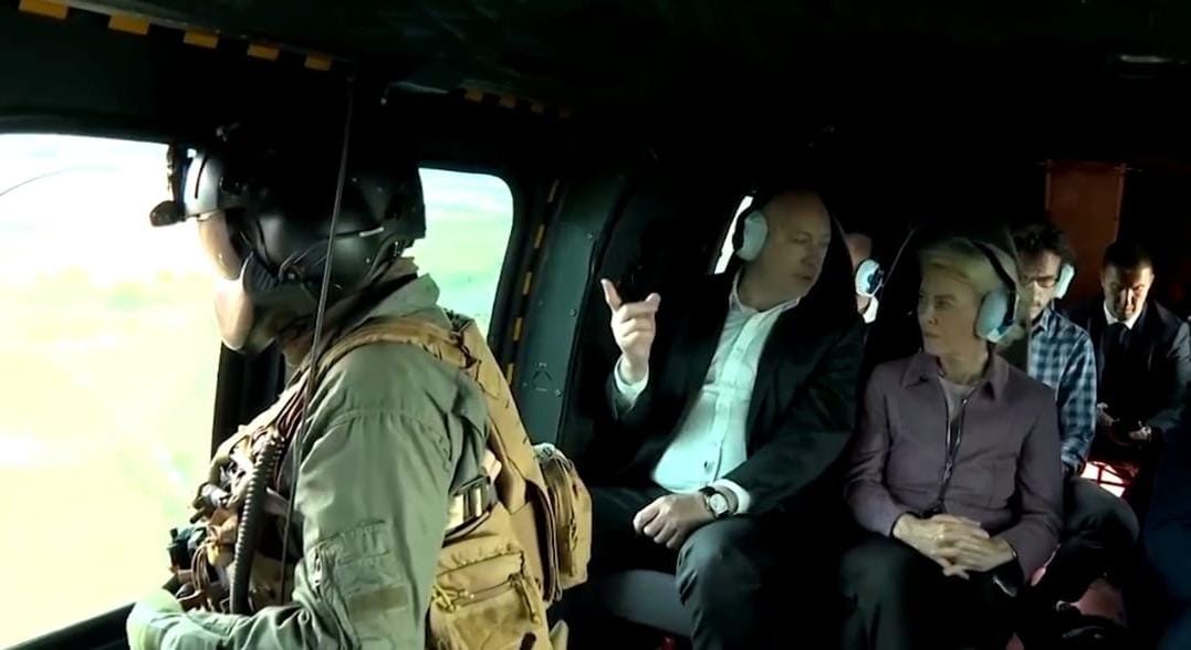 פון דר ליין בטיסת מסוק, אילוסטרציה 