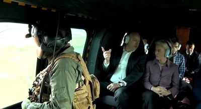 פון דר ליין בטיסת מסוק, אילוסטרציה 