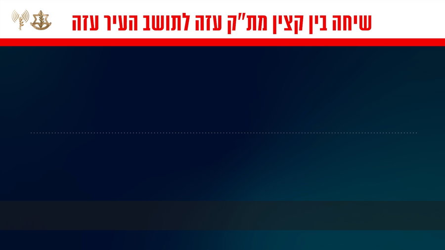 שיחת הטלפון בין קצין מת״ק עזה לבין תושב העיר עזה בצפון הרצועה בה הוא מעיד על ניסיונות חמאס למנוע את מעבר התושבים מהעיר עזה לדרום הרצועה