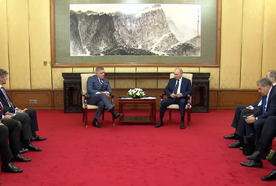 ראש ממשלת סלובקיה, רוברט פיצו בשיחה עם פוטין