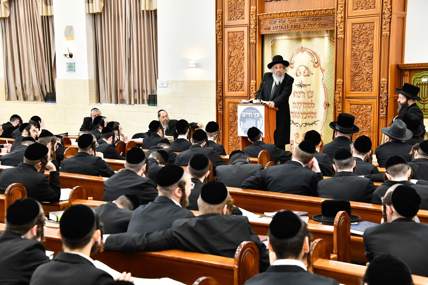 הגאון רבי דוד כהן בשיחת חיזוק בישיבת באבוב