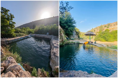 מימין - עין אל הָוּוִיָה | משמאל - מעין חרשה