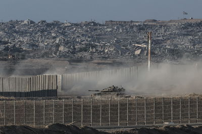 עזה, כפי שנראית מהגבול עם ישראל