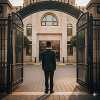 אילוסטרציה - בחור בפתח ישיבה