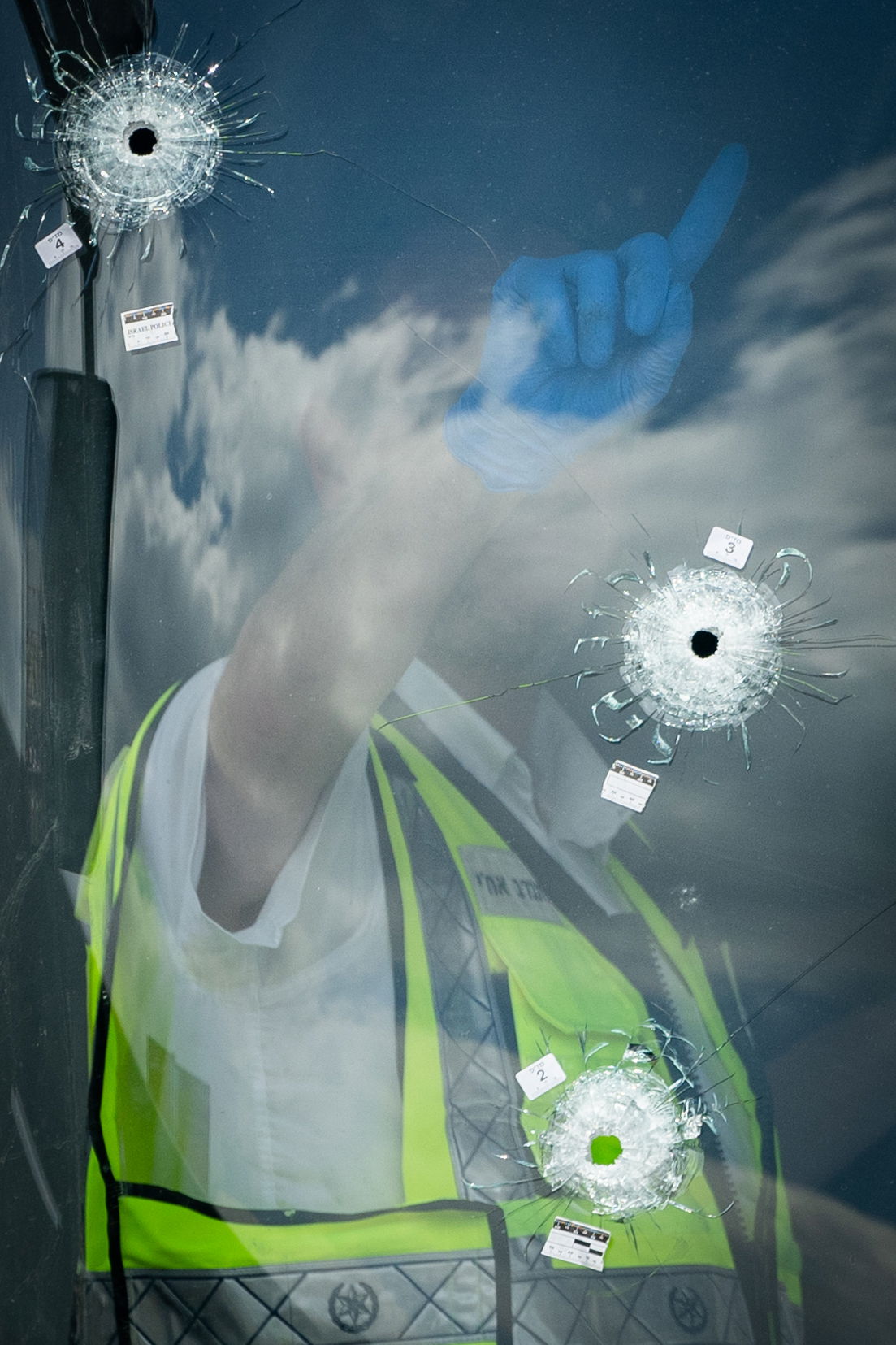 זירת הפיגוע בצומת רמות בירושלים