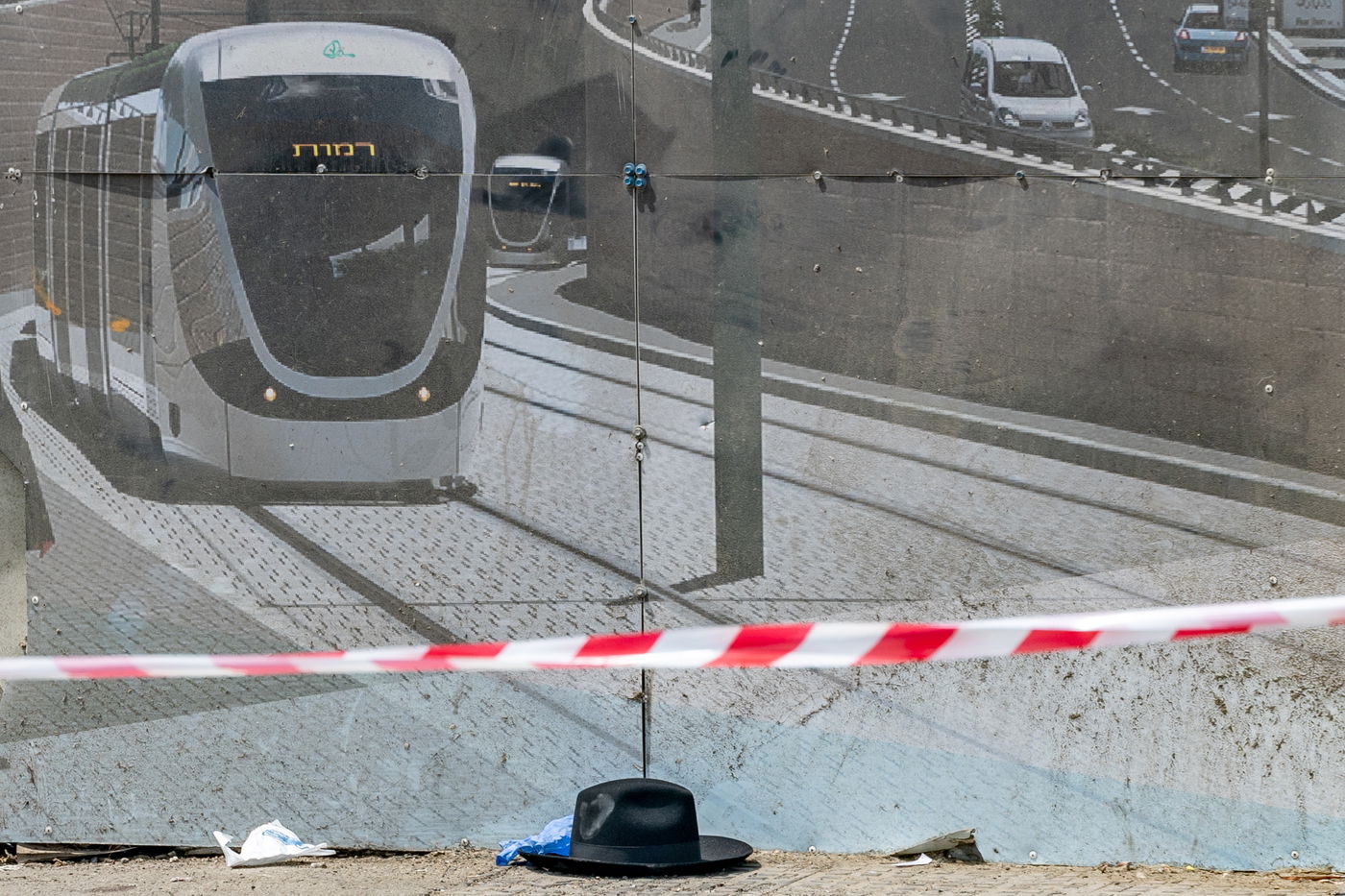 זירת הפיגוע בצומת רמות בירושלים