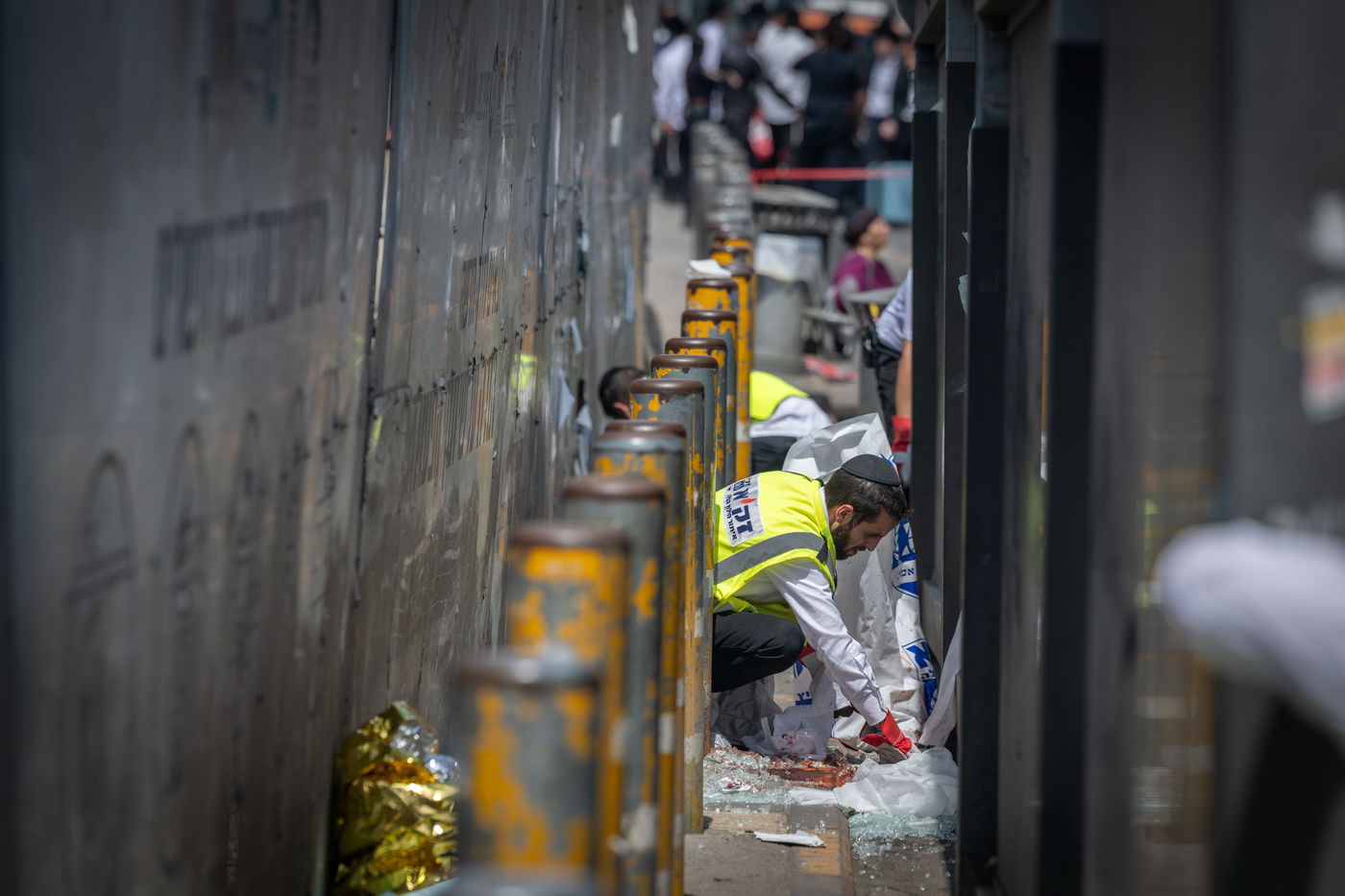 זירת הפיגוע בצומת רמות בירושלים