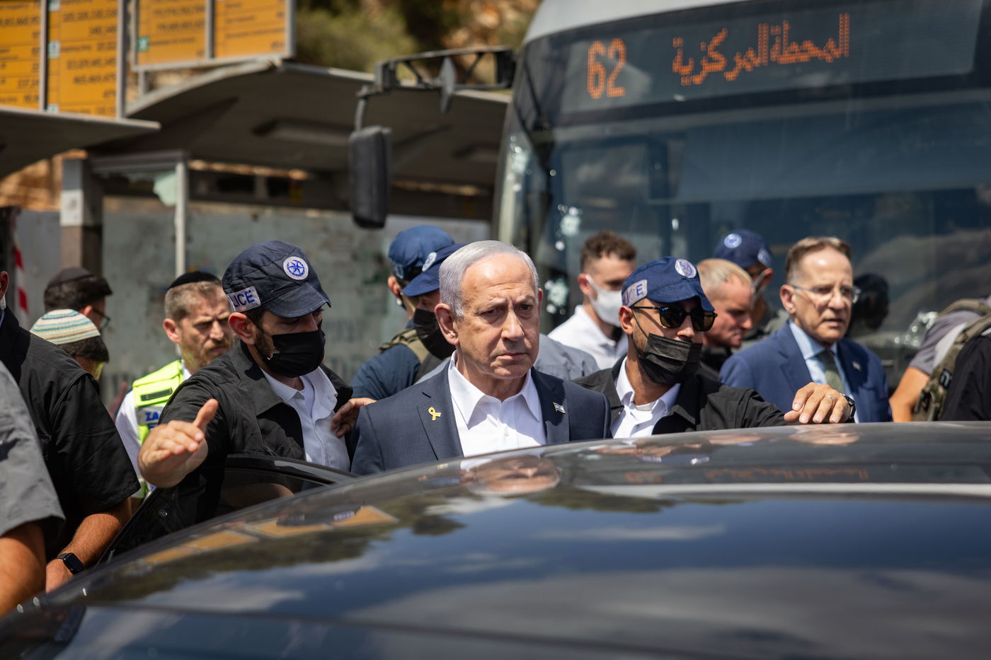 זירת הפיגוע בצומת רמות בירושלים