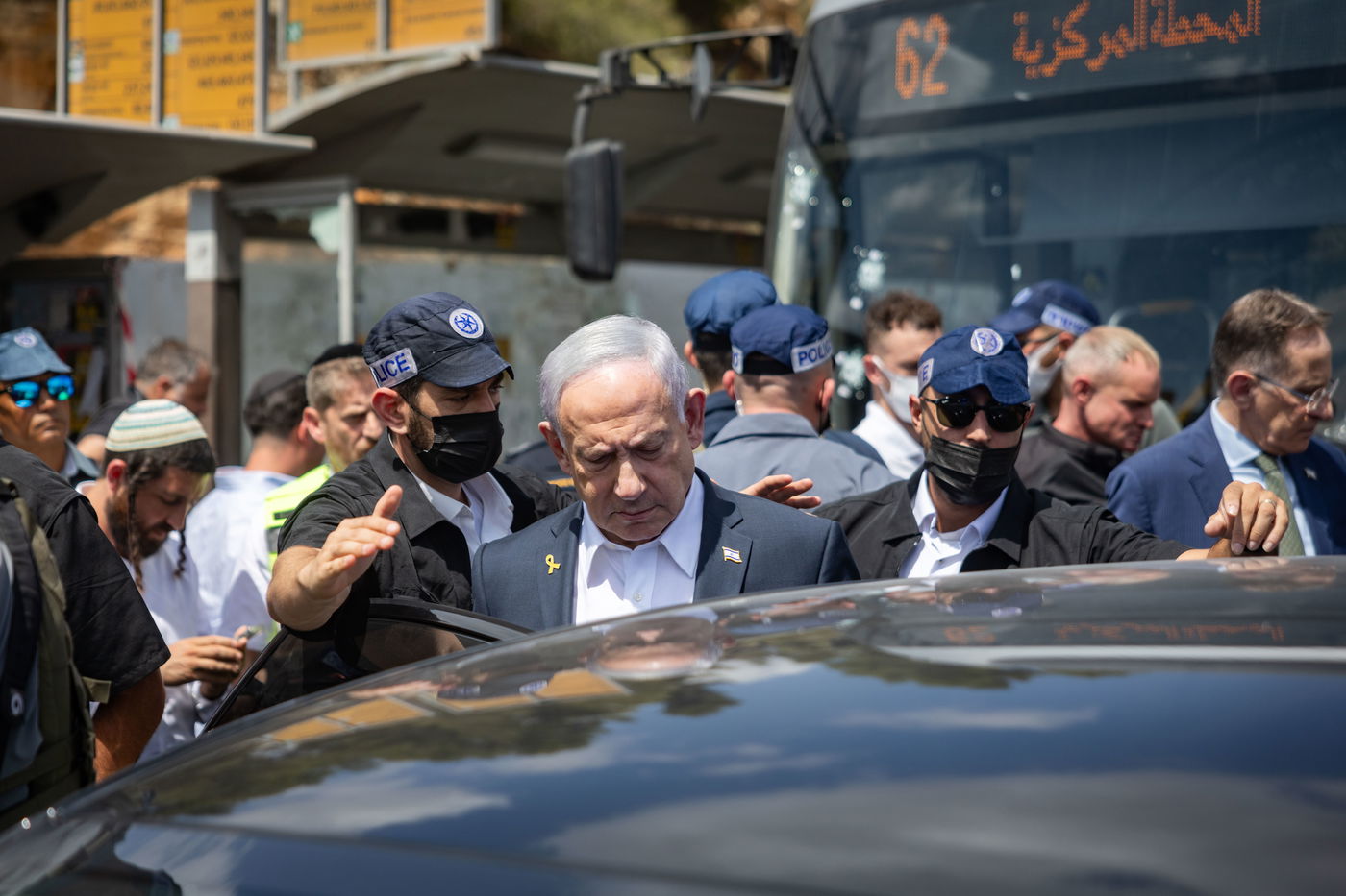 זירת הפיגוע בצומת רמות בירושלים