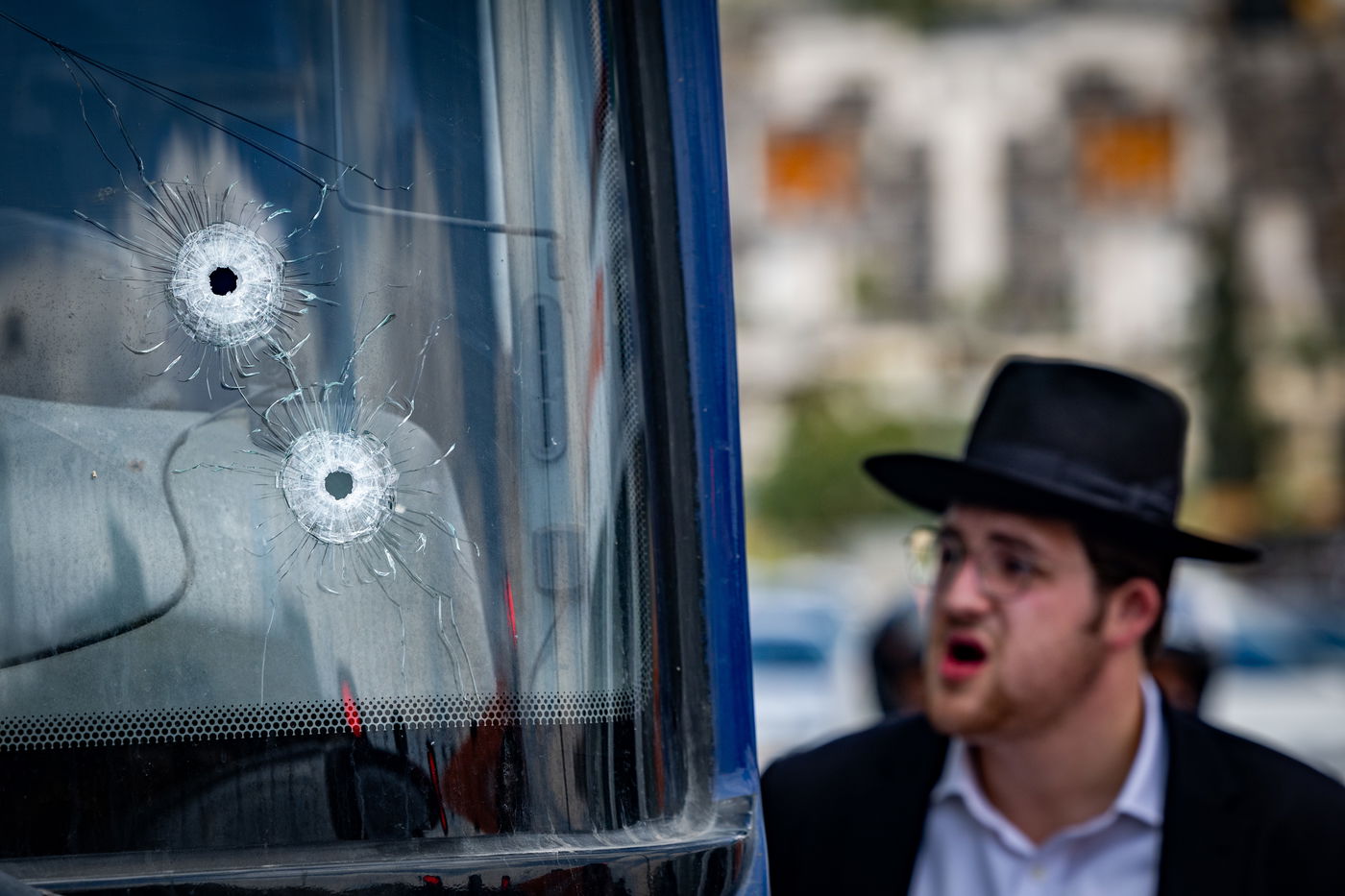 זירת הפיגוע בצומת רמות בירושלים