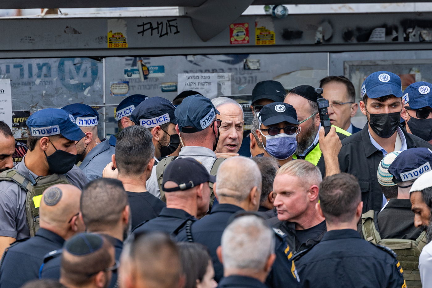 זירת הפיגוע בצומת רמות בירושלים