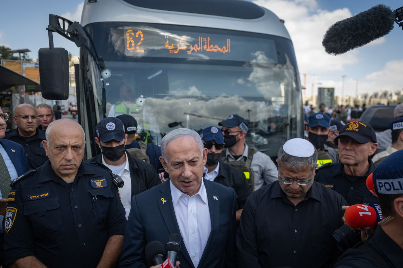 זירת הפיגוע בצומת רמות בירושלים