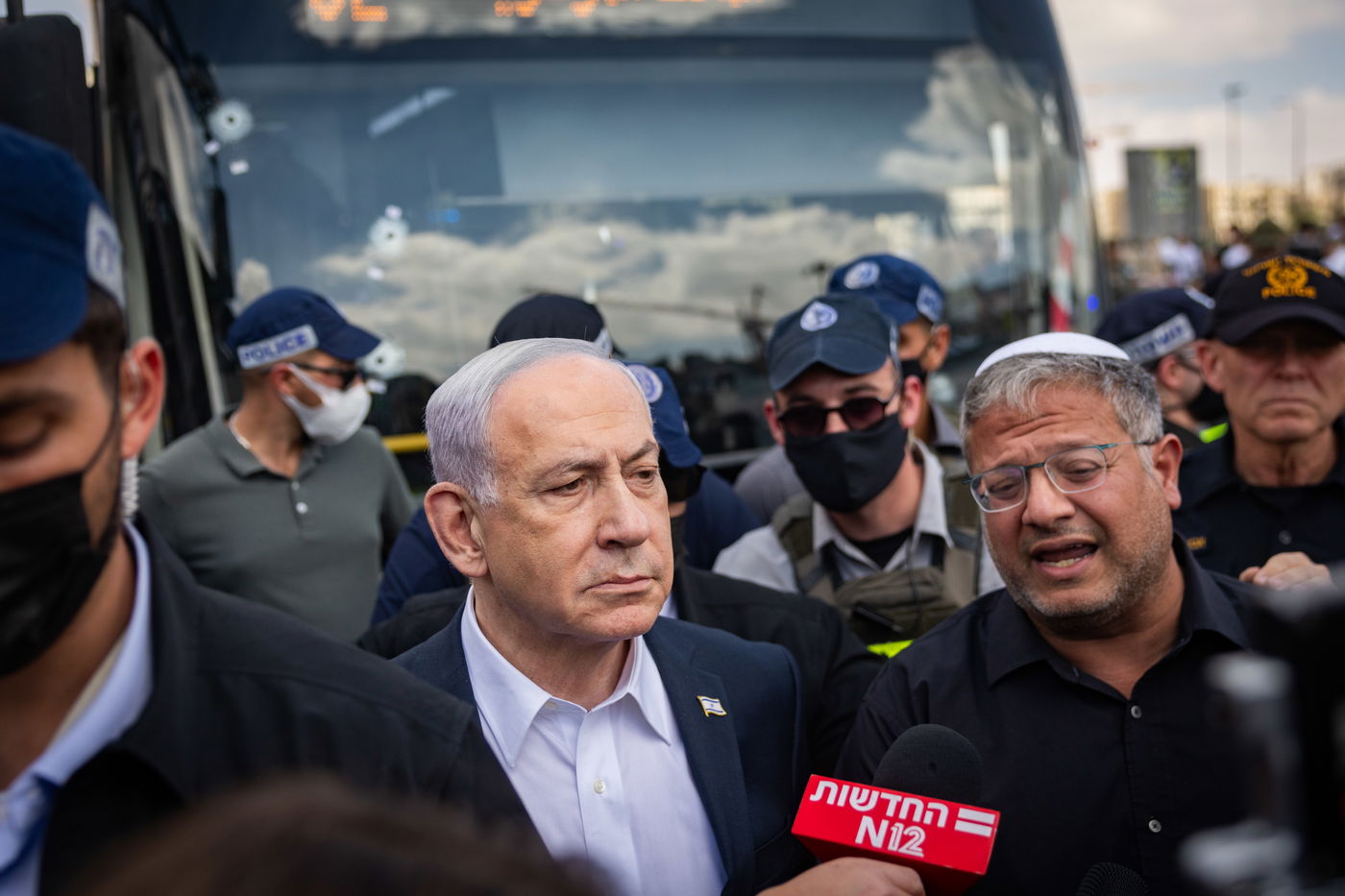 זירת הפיגוע בצומת רמות בירושלים