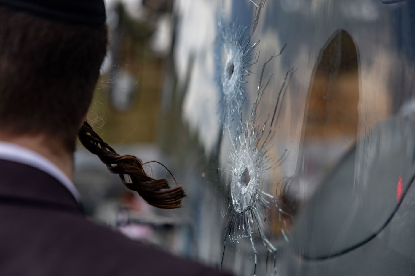זירת הפיגוע בצומת רמות בירושלים