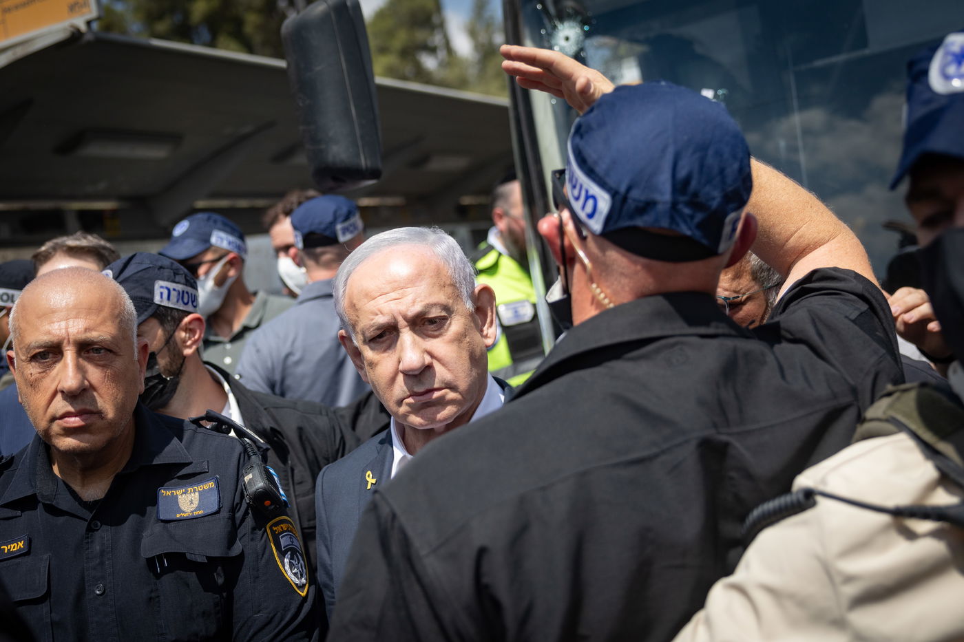 זירת הפיגוע בצומת רמות בירושלים