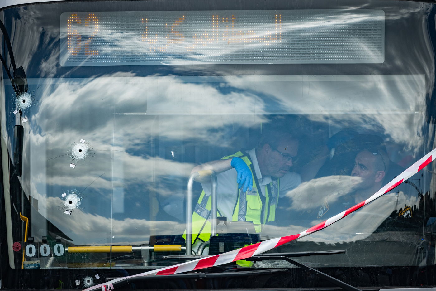 זירת הפיגוע בצומת רמות בירושלים