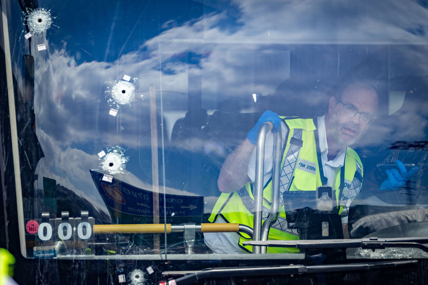 זירת הפיגוע בצומת רמות בירושלים