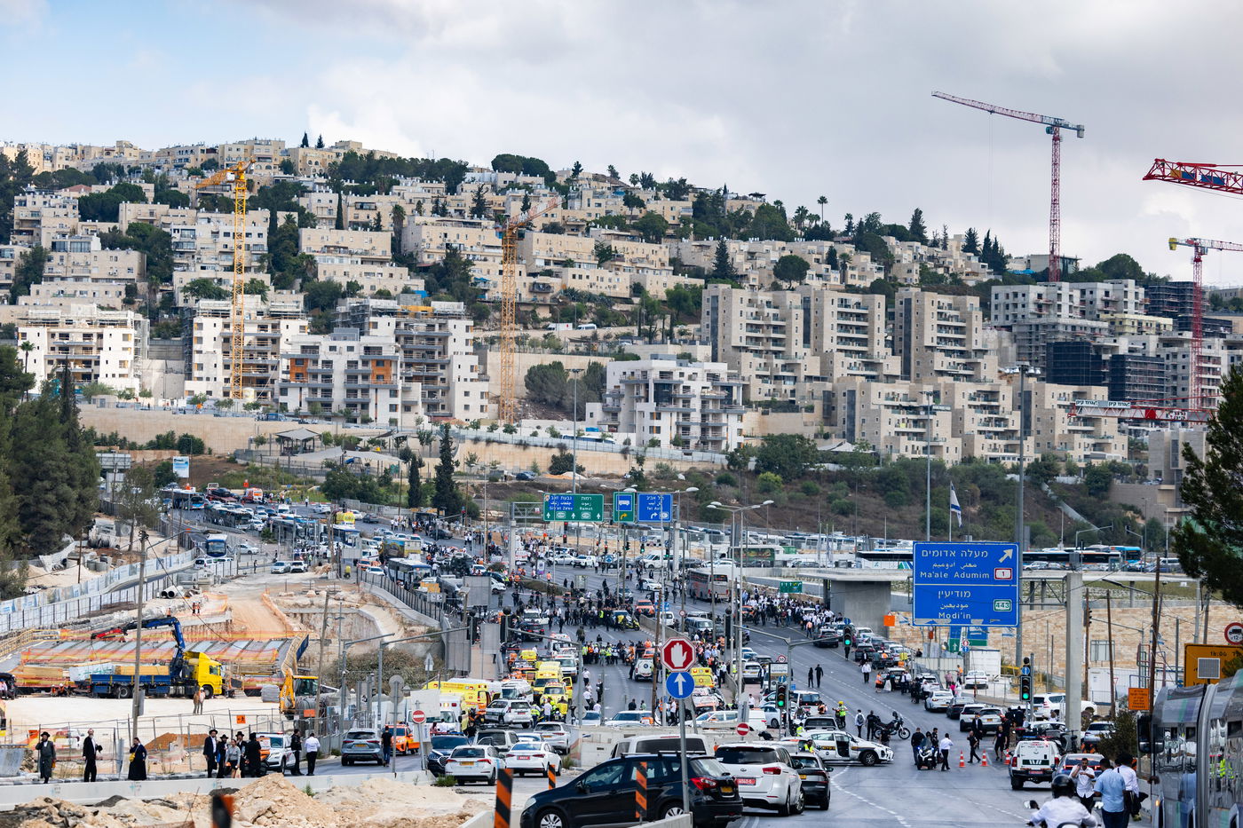 זירת הפיגוע בצומת רמות בירושלים