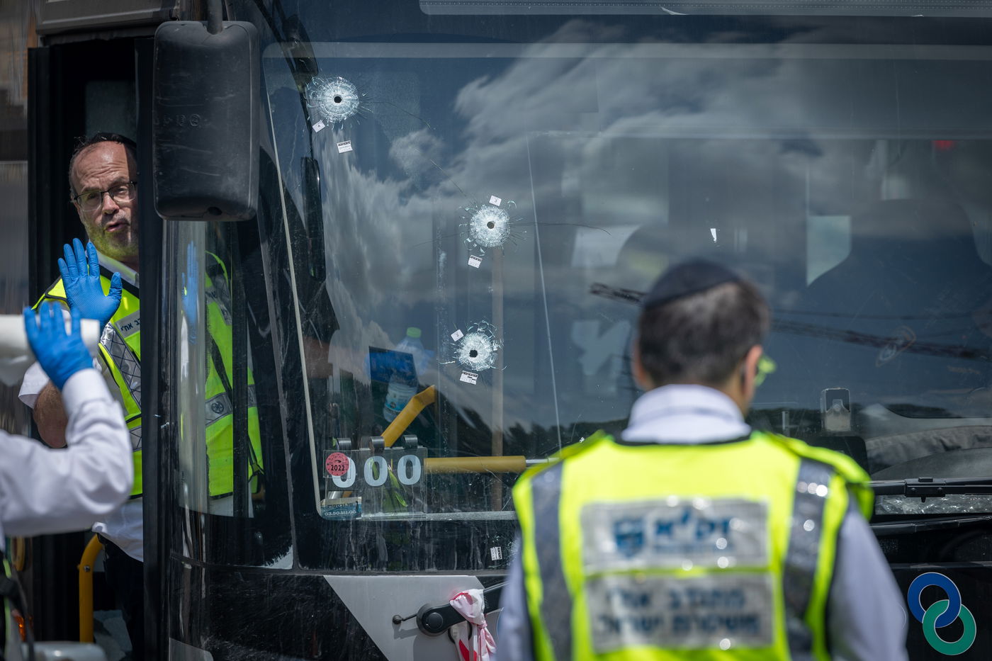 זירת הפיגוע בצומת רמות בירושלים