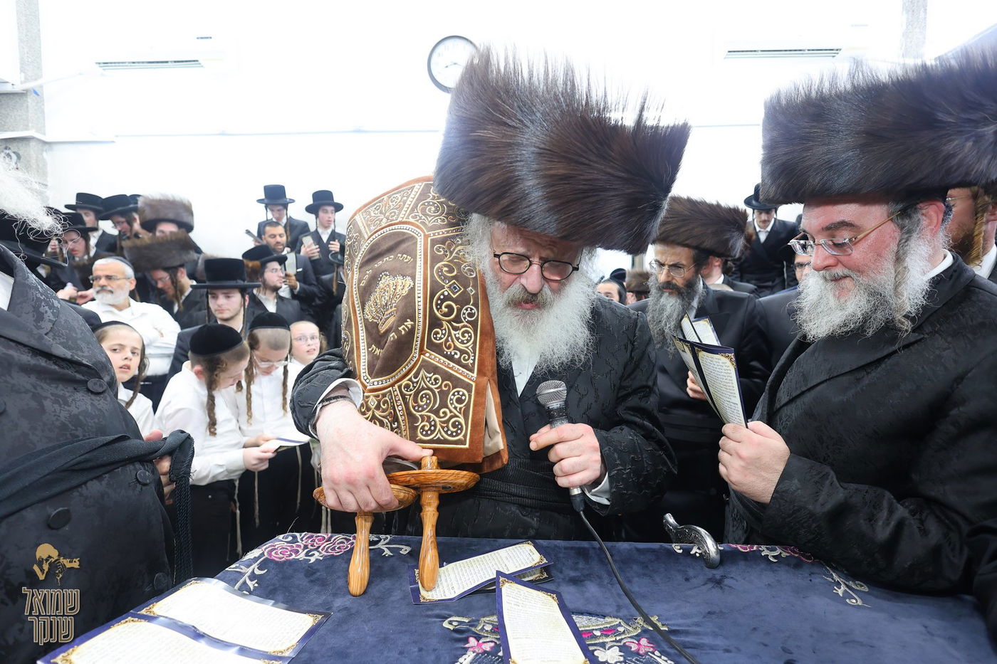 הכנסת ספר תורה לישיבה לצעירים דחסידי בעלזא חיפה