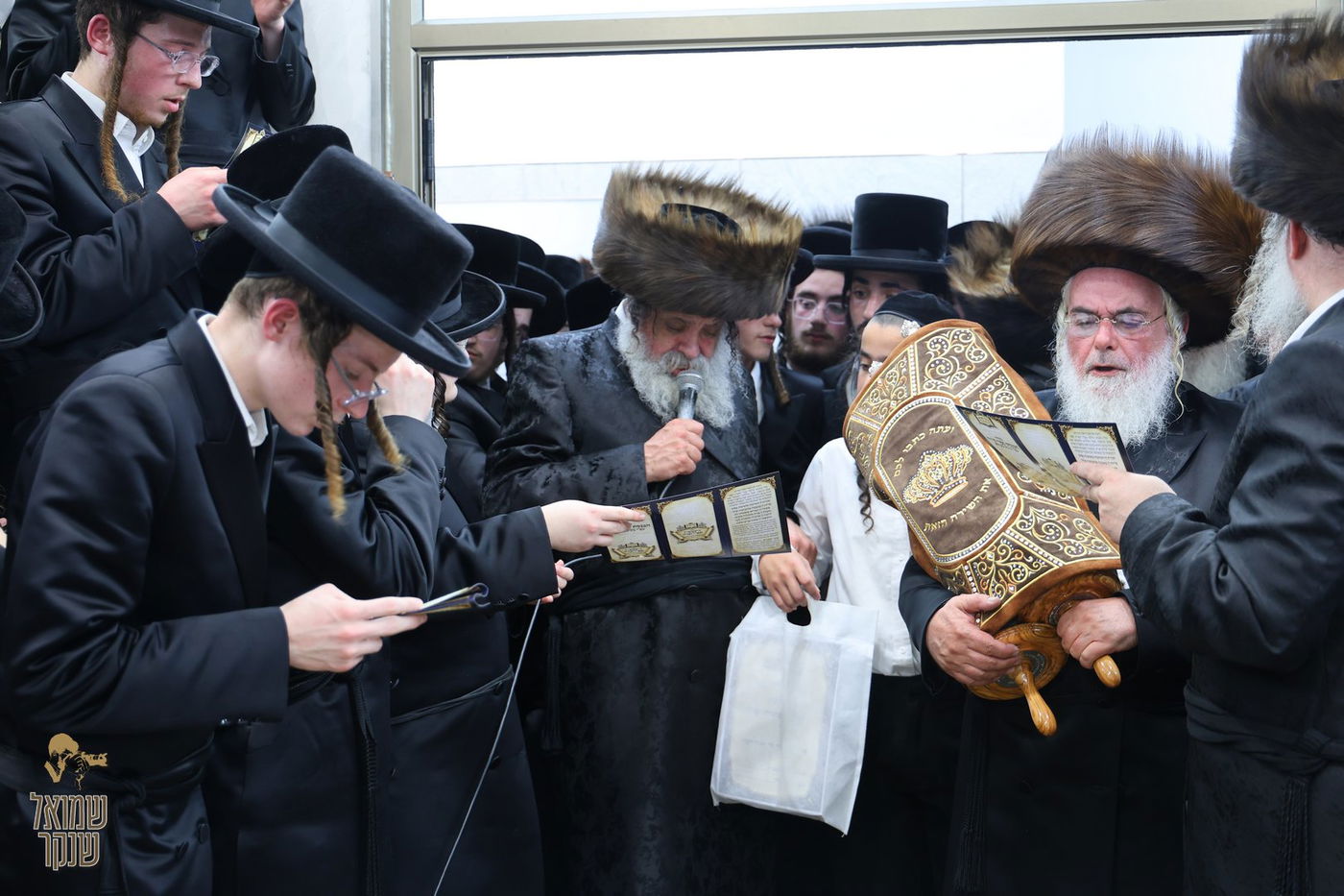 הכנסת ספר תורה לישיבה לצעירים דחסידי בעלזא חיפה