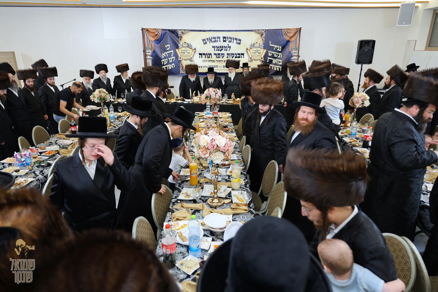 הכנסת ספר תורה לישיבה לצעירים דחסידי בעלזא חיפה