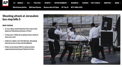 בשידור חי וכתבות ראשיות: כך מסקרים בעולם את הפיגוע הנורא בירושלים