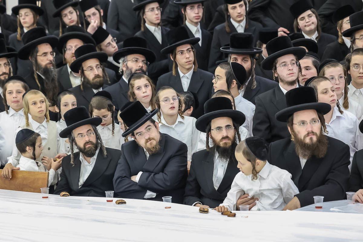 מעמד קביעת מזוזה לבית המדרש צאנז באלעד