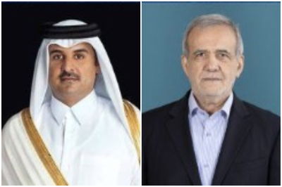 נשיא איראן ואמיר קטאר