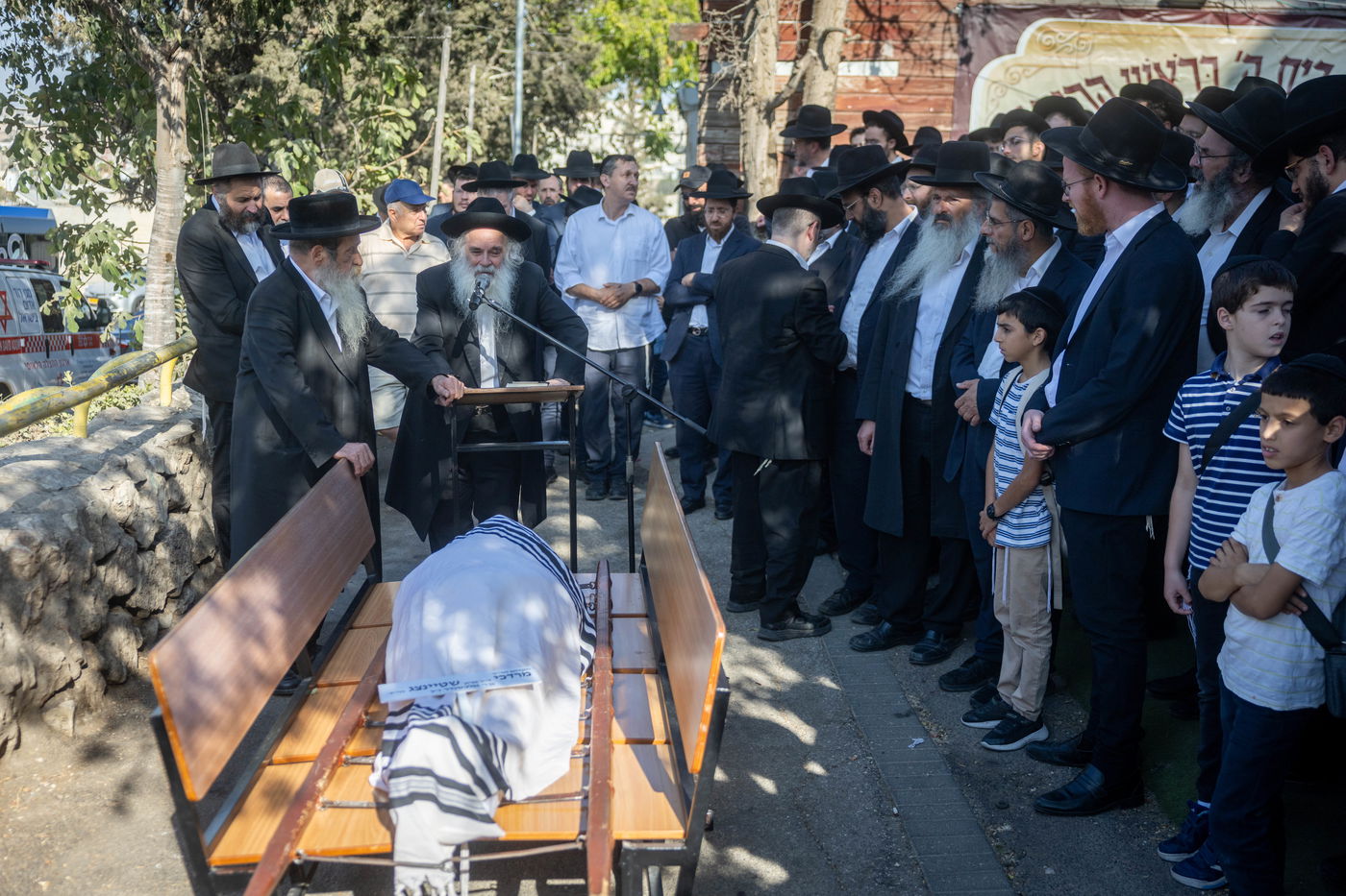 הלווית הרב מרדכי שטיינצג הי"ד שנרצח בפיגוע בצומת רמות