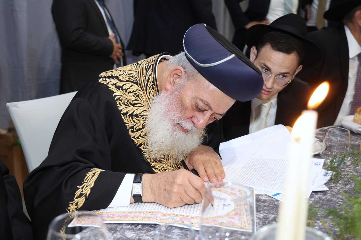 שמחת נישואי נכדתם של הראשל"צ הגרש"מ עמאר, והגרב"צ מוצפי 