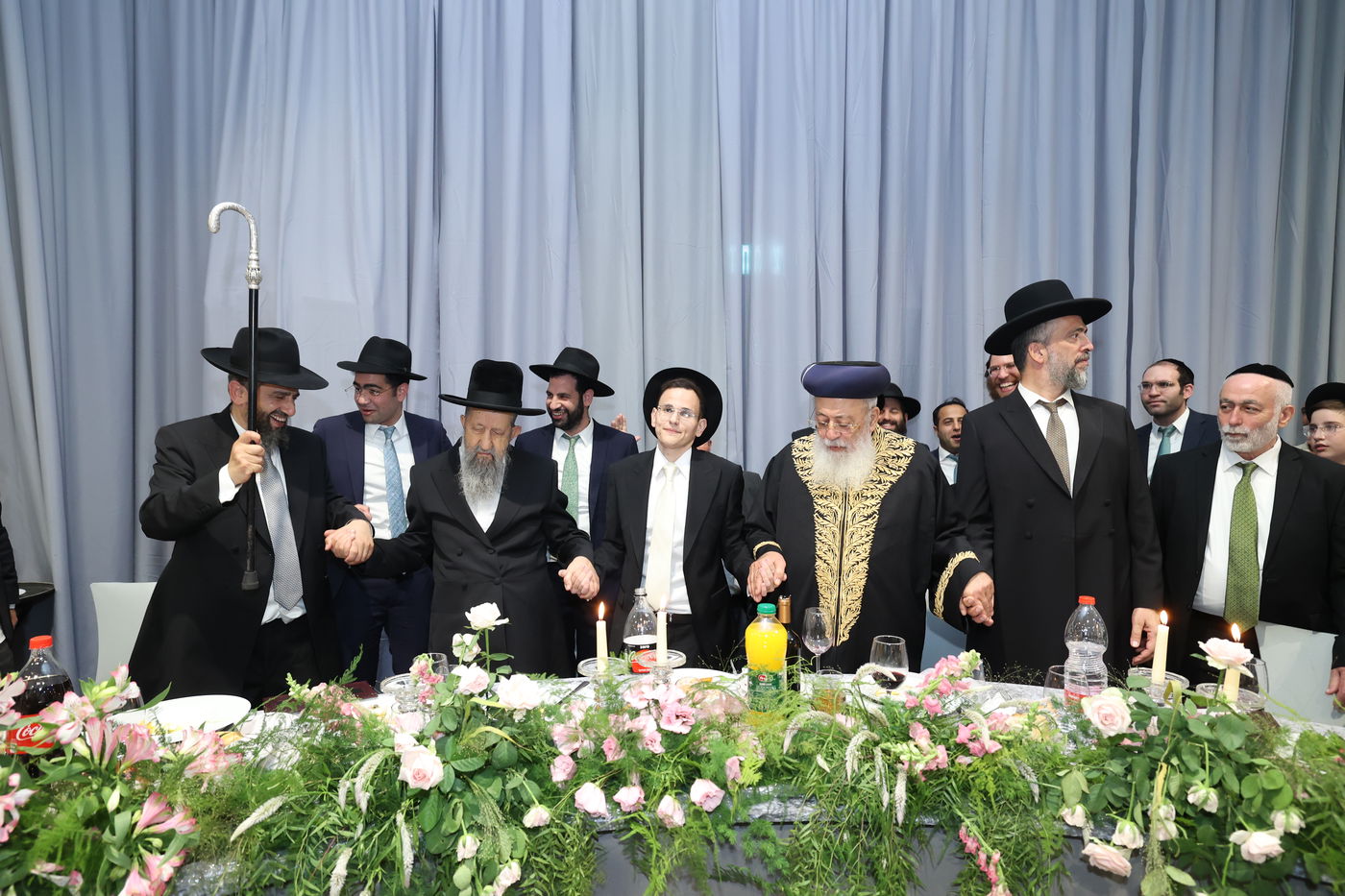 שמחת נישואי נכדתם של הראשל"צ הגרש"מ עמאר, והגרב"צ מוצפי 