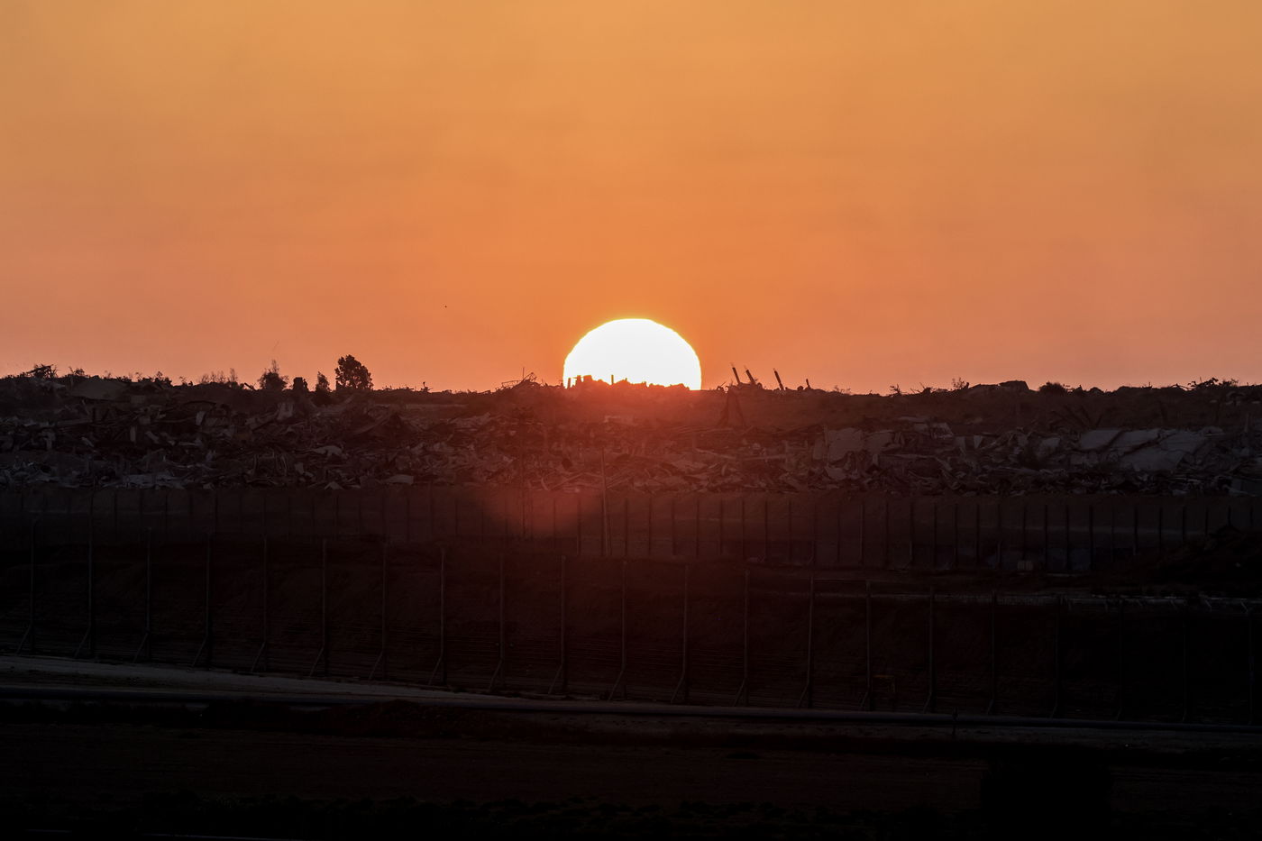 שקיעה מעל רצועת עזה