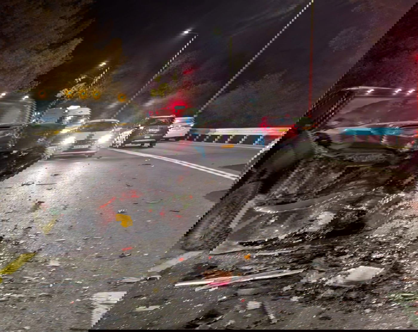 זירת התאונה בכביש 44