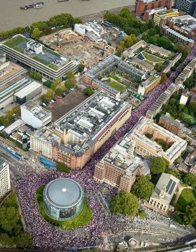 ההפגנה בבריטניה, אמש